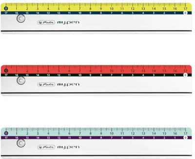 Produktbild von Herlitz Lineal my.pen 17cm farb.sort. 1er Blister