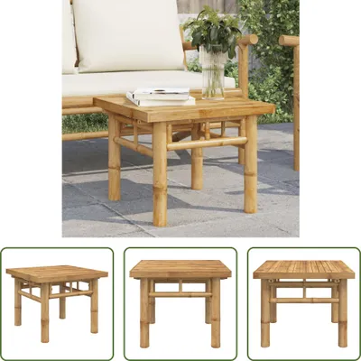 Zdjęcie produktu dla The Living Store stolik kawowy 45x45x35 cm bambusowy