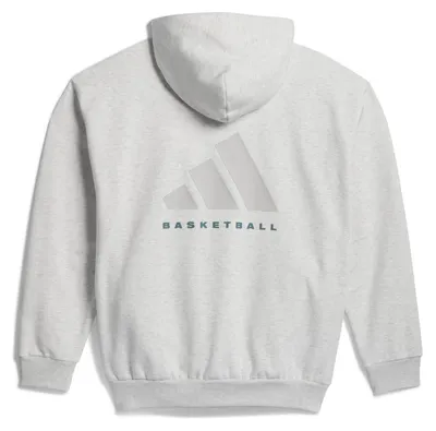 Produktbild von Adidas - Kapuzenpullover für Herren/Damen Uni, Überschnittene Schulter GT21556 (XL) (Grau meliert)