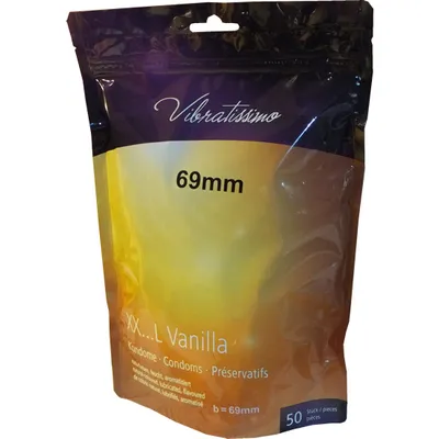 Produktbild von 50 Vanille Kondome Vibratissimo XXL 69mm