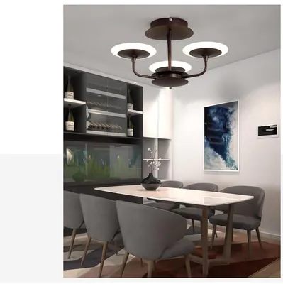 Zdjęcie produktu dla 9230X+3+kf Kolory kawy Lampa sufitowa LED Eurotondisplay Oświetlenie sufitowe LED 9230X z pilotem Regulacja barwy/jasności światła Akrylowy klosz A+ Oświetlenie LED do salonu