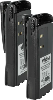 Produktbild von vhbw 2x Akku kompatibel mit Motorola PTX700, PRO7750, PTX780, PTX760, PRO9150 Funkgerät, Walkie Talkie (2600 mAh, 7,4 V, Li-Ion)