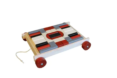Obrázok produktu pre Drevená hračka stavebný príves 2010 s tehličkami ŠxVxH 30x25x6cm NOVINKA