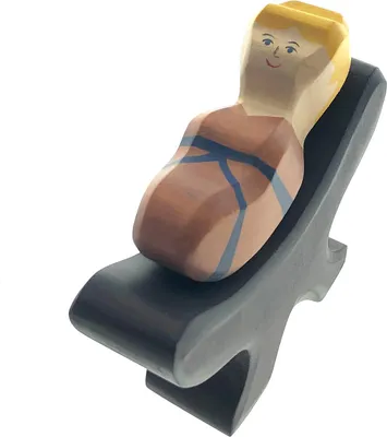 Produktbild von HOLZTIGER Holzfigur Jesuskind mit Krippe, Maße ca. 10,5 x 2,8 x 9,5 cm