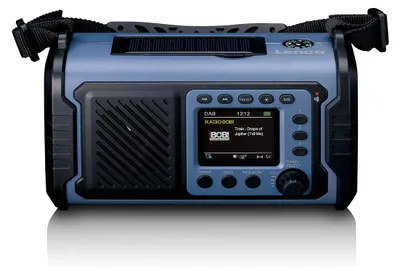Produktbild von Lenco PDR-255BU - Notfallradio mit DAB+/FM, ASA und 20.000-mAh-Powerbank - Taschenlampe, Solar- und Handkurbelaufladung - Blau