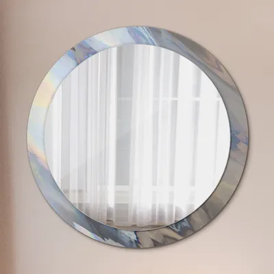Produktbild von Spiegel - Mirror zum Wandspiegel Schlafzimmer – Schminkspiegel- holographisch Textur- Ø90cm