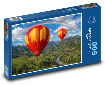 Obrázok produktu pre Puzzle 500 Teplovzdušné balóny nad krajinou - martinpuzzle