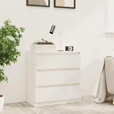 Obrázek produktu pro vidaXL Noční skříňka bílá 60x36x64 cm z masivního borovicového dřeva