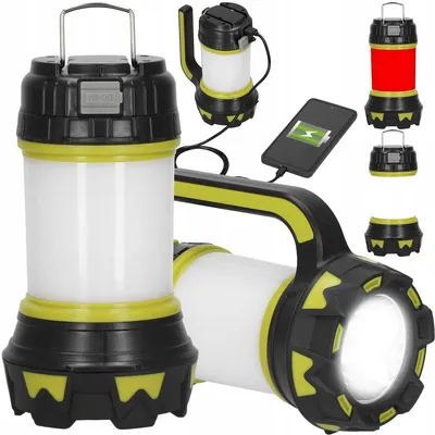 Produktbild von LED-Camping-Taschenlampe Outdoor-Zeltlampe Haken Handlampe Suchlampe Springos