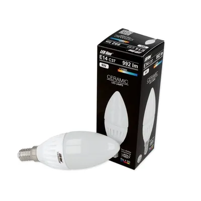 Obrázok produktu pre 5 kusov LED | E14 C37 | žiarovka | svietidlo | osvetlenie | tvar: Sviečka | 9W | 992 lumenov | 2700K teplá biela