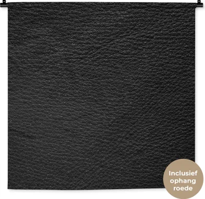 Produktbild von MuchoWow® Wandteppich Wandbehang Leder - Lederoptik - Schwarz - Grau 90x90 cm Tapisserie Dekoration Wandtuch - Wandaufhänger