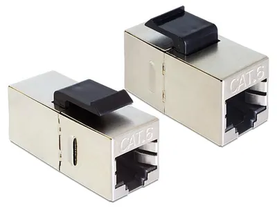 Obrázek produktu pro DeLOCK 86210, Černá, Stříbrná, RJ45, RJ45, Kov, Plast, 33,8 mm, 15,8 mm