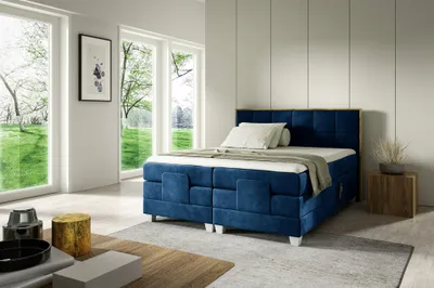 Produktbild von Boxspringbett Elektrisch Bett HENRY 180x200cm in Stoff Fresh Blau