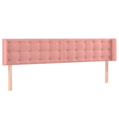 Produktbild von vidaXL Kopfteil mit Ohren Rosa 183x16x78/88 cm Samt