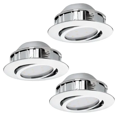 Immagine prodotto di Faretto Ad Incasso Contemporaneo Pineda Policarbonato Cromo 3 Luci Led 5,5W