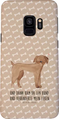 Produktbild von Mr. & Mrs. Panda Samsung Galaxy S9 Handyhülle Hund Dogge - Hundeglück - Geschenk, Sprüche, Hunde, Cover, Handy Case, Hülle, Herz, Schutzhülle, Deutsche
