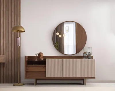 Produktbild von Stilvoll Perfekte Anrichte Braun Farbe Designer Möbel für Esszimmer neu