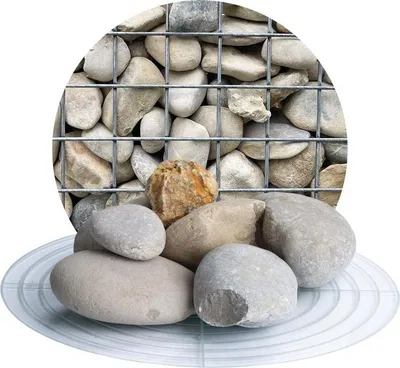 Produktbild von Schicker Mineral-Isarkies Gabionensteine bunt 25 kg-32-60mm