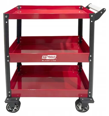 Image de Awtools chariot d'atelier en métal 3 niveaux / 100kg