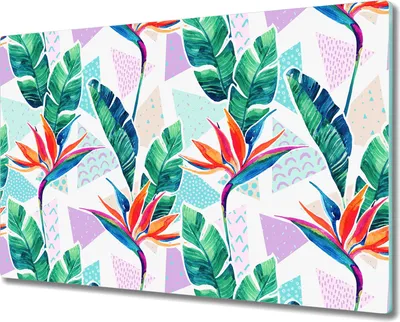 Produktbild von Glas-Herdabdeckplatte Glaskeramikfeldabdeckung Spritzschutz - 80x52 cm - Abstraktes Aquarell