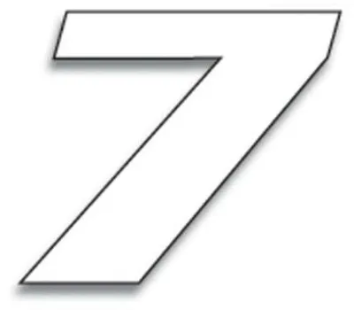 Produktbild von Rennnummern Weiss 7