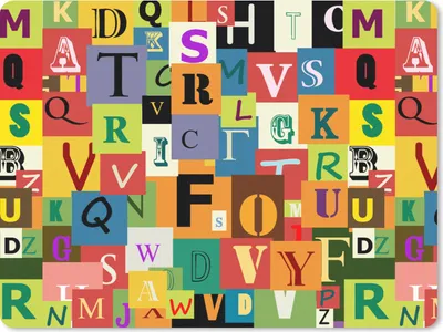 Produktbild von MuchoWow® Mauspad Mousepad Alphabet - Buchstabe - Muster 40x30 cm - Mousepads - Maus Mat - Pad - Mausunterlage - Anti Rutsch