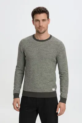 Produktbild von BLEND BHNathan Herren Strickpullover Feinstrick Pullover mit Rundhals-Ausschnitt Rippbündchen 100% Baumwolle Regular fit, KI-generiertes Bild