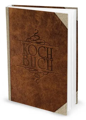 Produktbild von Großes Rezeptbuch in Lederoptik braun - leeres Kochbuch DIN A4 im Vintage Nostalgie Look mit Metalleckenohne Metallecken