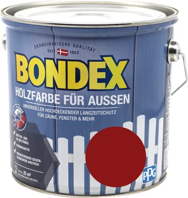 Produktbild von Bondex Holzfarbe für Außen - Größe: 2,5 L - Farbe: Schwedenrot - Nr.: 435472