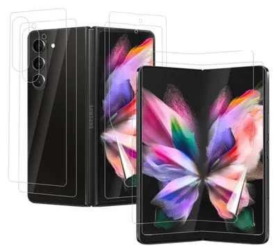 A product shot of screen protectors for a foldable phone.