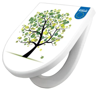 Produktbild von WC Sitz mit Absenkautomatik D Form Motiv Laubzauberbaum [TDW3 10347]
