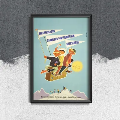 Produktbild von Poster - Canvas - Leinwand - 29,7 cm x 42 cm - Bayerische Alpen Österreich, Deutschland