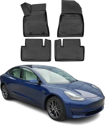 Immagine prodotto di 2017-2024 Tappetini Tesla Model 3 TPE Nero 4 pz