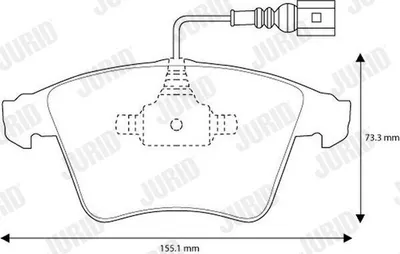Produktbild von JURID Bremsbeläge Satz Vorne für VW Transporter V Bus (7HB, 7HJ, 7EB, 7EJ, 7EF, 7EG, 7HF, 7EC) 573160J