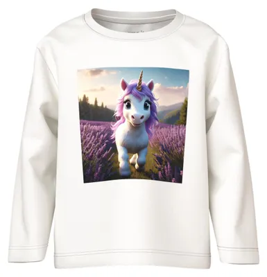 Immagine prodotto di NAME IT, top per bambine, modello Nmfvotea Ls Nreg, colore Cloud Dancer, lunghezza 92 cm