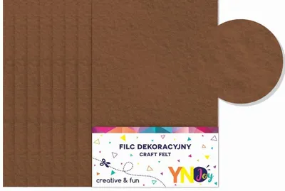 Immagine prodotto di Feltro decorativo marrone 8 pezzi A4