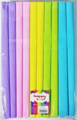 Produktbild von Krepppapier 25 x 200cm - PASTELL - MIX 5 Farben