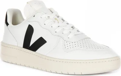 Produktbild von Veja V10 Prime Leather In White Black For Men – 9 UK - 43 EU - 10 US / White Black