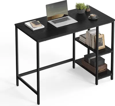 Produktbild von VASAGLE Schreibtisch mit 2 Regale Computertisch 100 x 75 x 60 cm Schwarz