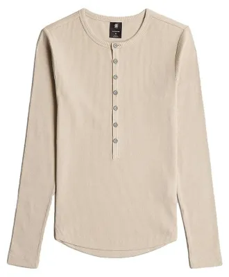 Produktbild von G-star Henley Langarm-t-shirt Beige L Frau Beige L