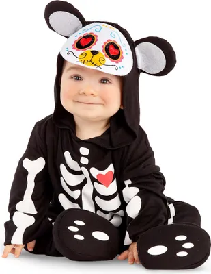 Produktbild von Mom Tag Der Toten Kostüm Für Teddybär Schwarz 7-12 Months Schwarz 7-12 Months