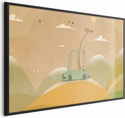Produktbild von Posterpapier Poster - Traveling Giraffe 60x40 cm Für Kinder e-A-10139-ao-a