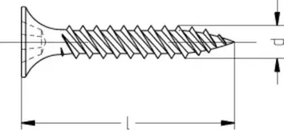 Produktbild von Dresselhaus WGR 6534, Schraube, Stahl, Gipskarton, Allgemeiner Nutzen, Vollgewinde, Flachkopf