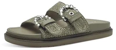 Productafbeelding van Tamaris dames slippers, voetbed van textiel; kleur: groen (SAGE); maat: 36 EU