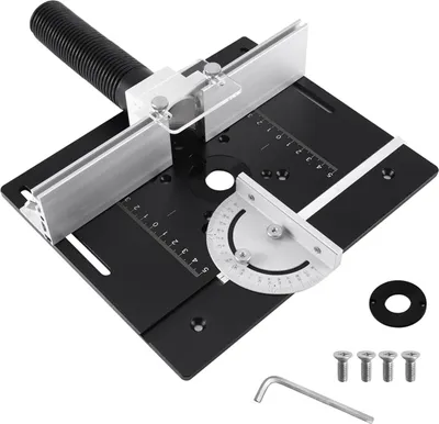 Produktbild von Einlegeplatte für Frästische, Einsatzplatte, Frästisch für Oberfräsen 240x200mm, Router Tisch, Frästisch Bausatz für die Holzbearbeitung