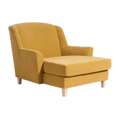 Produktbild von XXL Sessel Karil Bezug Veloursstoff Buche natur / mais 21888