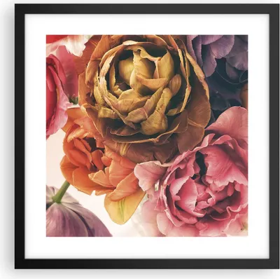 Produktbild von Gerahmtes Poster - Schwarzer Rahmen - Blumenstrauß Blumen Braut - 40x40 cm - Wand Bild - Wanddeko - Wandbilder - Kunstposter - Wandposter - Bilderrahmen - Bilder - Kunstdruck - P2BAC40x40-5025
