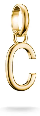 Produktbild von THOMAS SABO Charm-Anhänger Buchstabe C Connect vergoldet 18k Vergoldung, Recycel