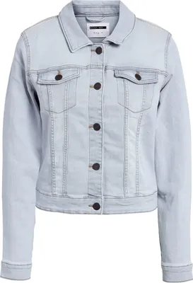 Produktbild von NOISY MAY Jeansjacke Kurz Modische Denim Jacke mit Stehkragen Größe: L