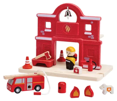Produktbild von PlanToys- Feuerwache – Straßenerweiterungsset  18,8x7,5x28 cm - 3y+